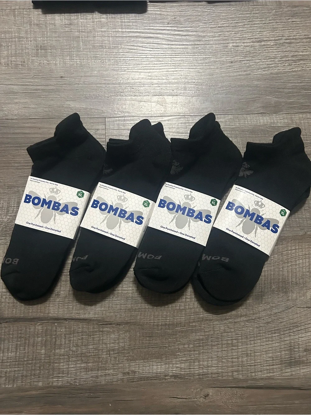 Bombas Men’s Black Ankle Athletic Socks - 4 Pack